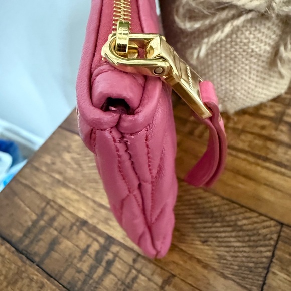 Miu Miu Pink Matelasse Napa Leather Women's Clutch/Pouch - Picture 4 of 11